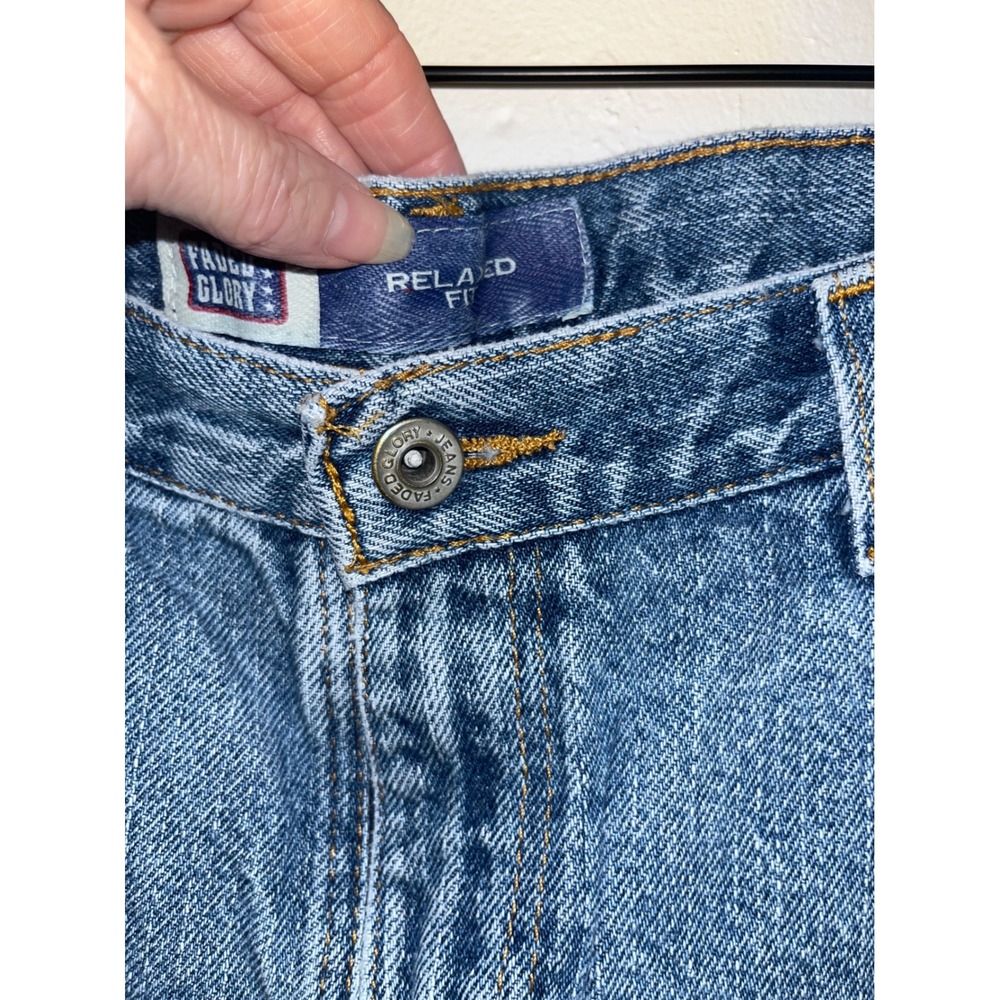 Faded Glory Dad Shorts Denim Size 14 Vintage 90s Style - Picture 6 of 7